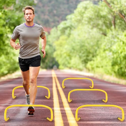 30 Pcs 6" Speed Agility Training Hurdles Plyometric Practice Agility Hurdle for Adults, Athletes, Basketball, Baseball, Soccer, Football Indoor Outdoor Sports Equipment