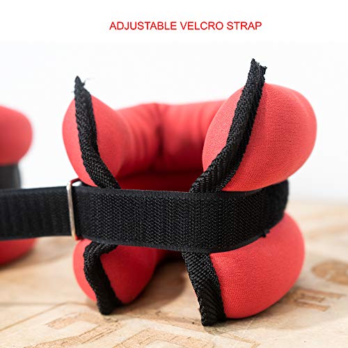 Valor Fitness Wrist or Ankle Weight Sets - 2 lb Pair or 3 lb Pair Plus Bundle Option- Velcro and Steel Loop Closure - Home Gym Workout Gear