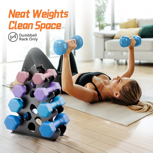 4 Tier Dumbbell Rack, Weight Rack For Home Gym, Dumbbell Stand for Free Weights - size: 4 tier