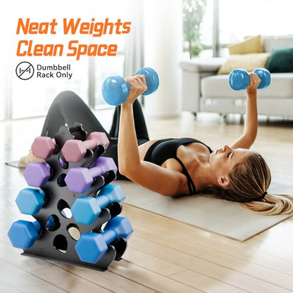 4 Tier Dumbbell Rack, Weight Rack For Home Gym, Dumbbell Stand for Free Weights - size: 4 tier
