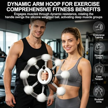 Arm Workout for Men and Women, 360° Hand-Crank Forearm Trainer, Arms and Shoulder Exercise Equipment, Home Workout Equipment and Gym Workouts, for Fitness & Toning