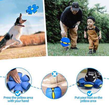 Dog Flying Disc Toy, Flying Saucer Ball for Dogs, Outdoor Games Red+Pink 2PCS - color: Red+Pink