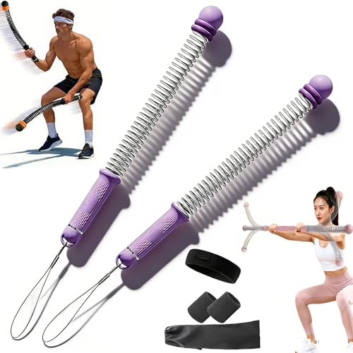 2026 Upgraded Adjustable Ropeless Battle Ropes, Portable Cordless Battle Ropes for Home Gym, Workout Rope for HIIT, Cardio, Strength Conditioning & Core Workouts, Full-Body Burn in 60 Second - color: Purple