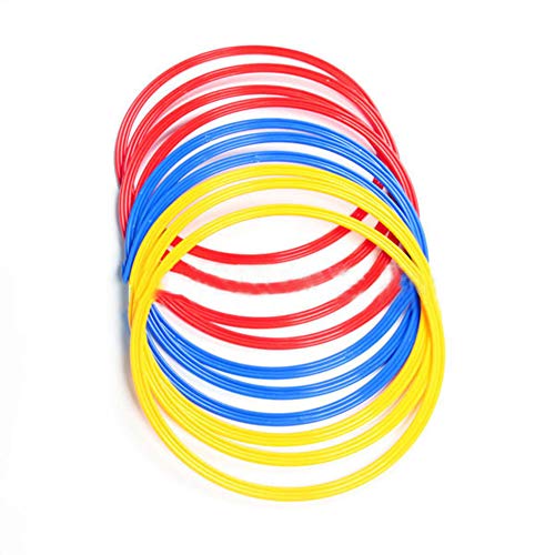 HERCHR 6 Pcs Multicolor Speed Agility Rings Set, Soccer Sport Training Speed Rings Football Control Skills Agility Loop for Agility Footwork Training