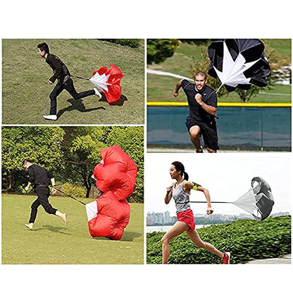 Resistance Parachute Running Speed Training, Speed Chute with Carry Bag, Resistance Running Parachute for Football Training Kids Youth and Adults(Color:Blue) - color: Blue