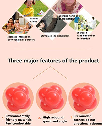 Reaction Ball, 6-Sided Agility Training Ball for Baseball, Soccer, Lacrosse, Basketball, Softball, Hand-Eye Coordination Training Equipment