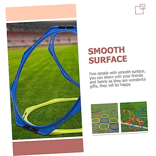 POPETPOP 4 Pack Speed Agility Training Set Multi-Functional Training Agility Rings Soccer Hurdles Circles Workout Rings Soccer Gear