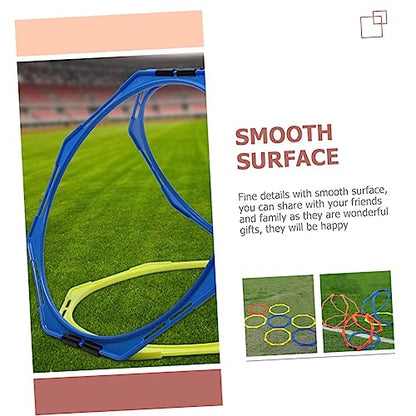 POPETPOP 4 Pack Speed Agility Training Set Multi-Functional Training Agility Rings Soccer Hurdles Circles Workout Rings Soccer Gear