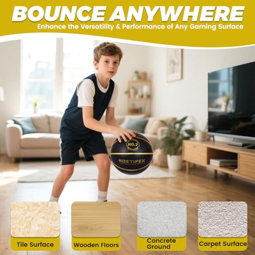 Upgraded Weighted Silent Basketball, High-Density Quiet Indoor Training Ball with Gift Box, Real Bounce Soft Material, Ideal for Home & Apartment Dribbling Practice
