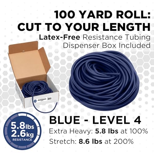 THERABAND Resistance Tubing, - color: Level 4 / Extra Heavy - Blue