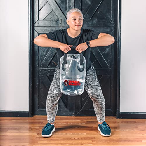Rubberbanditz Adjustable Kettlebell Set - Water Weight Bag for Strength Training, Portable Water Aerobics, and Exercise - Portable 40 lb Fillable Kettlebell Alternative to Sand Kettlebell