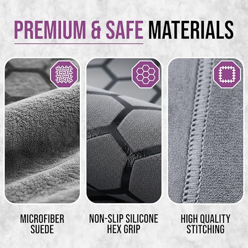 Hot Yoga Mat Towel – Non-Slip Grip for Hot Yoga, Sweat Absorbent, Honeycomb Silicone Grip, Stays Flat – Ideal for Pilates, Travel, Washable & Lightweight - Gray - color: Gray