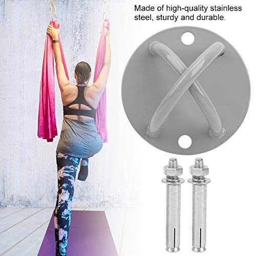 HERCHR 2pcs Battle Rope Anchor Wall Mount for Suspension Straps, Aerial Yoga Hanging Pull Strap Installation Fixed Plate Expansion Screw Mount Bracket