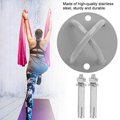 HERCHR 2pcs Battle Rope Anchor Wall Mount for Suspension Straps, Aerial Yoga Hanging Pull Strap Installation Fixed Plate Expansion Screw Mount Bracket