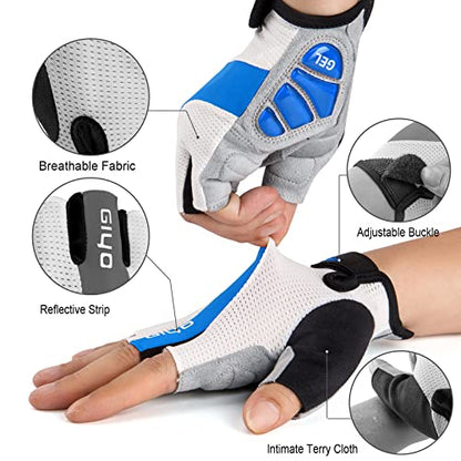 Cycling Gloves for Men Women - Road/Mountain Bike Gloves Anti Slip Shock Absorbing Padded -Bicycle Biking Gloves for Fitness Cycling Training Outdoor Sports