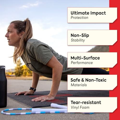 EliteSRS Jumps Premium Jump Rope Mat - Large Format Non Slip Mat - Home Workout Exercise Mat - Suitable for All Surfaces - size: Standard