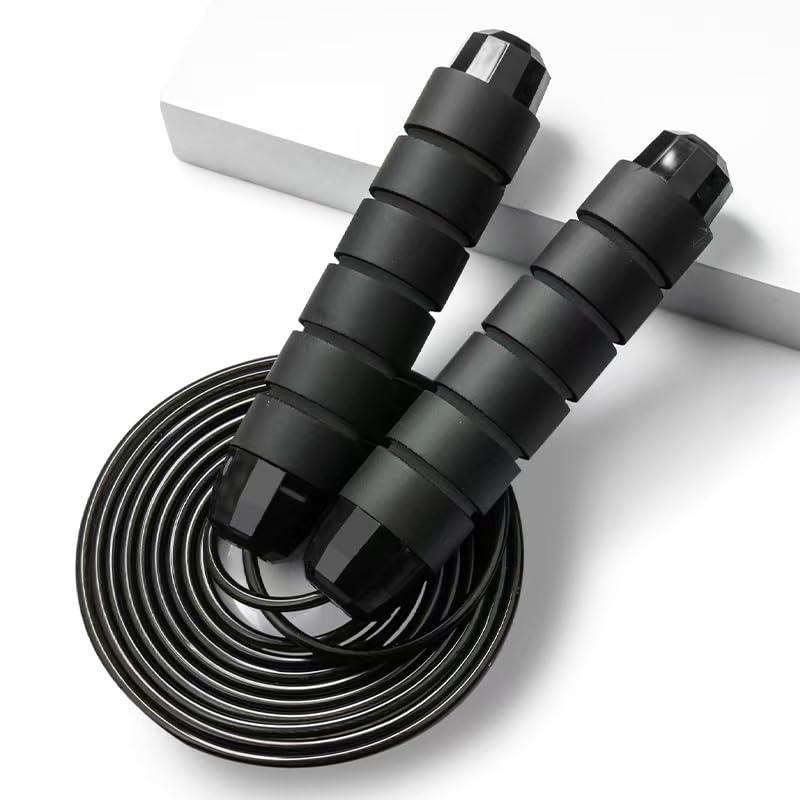 Jump Rope, Adjustable Jump Ropes for Fitness for Women Men – Tangle-Free Rapid Speed Jumping Rope Cable with Ball Bearings – Exercise & Slim Body at Home School Gym