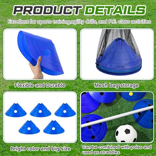 Jumbo Soccer Cones Big Training Disc Cone - color: Blue