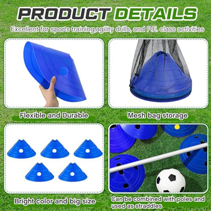 Jumbo Soccer Cones Big Training Disc Cone - color: Blue