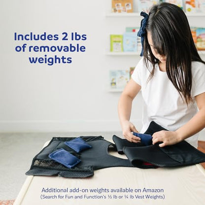 Blue Weighted Compression Vest for Kids & Adults - Calming Sensory Compression Vest for Kids - Weighted Vest for Sensory Needs - Toddlers, Kids, Teens & Adults Sizing