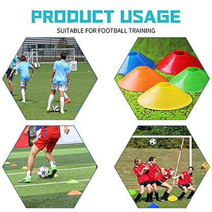 60/30 Pack Soccer Training Cones - Agility Cones with Carry Bag, Sturdy Disc Cones for Sports Training, Soccer, Football, Basketball, Indoor Outdoor Sports, Festive Events, Field Cone Markers