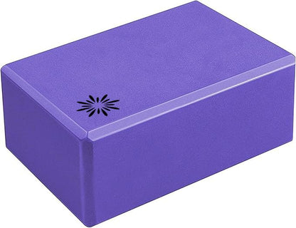 4" Yoga Block, 10 Pack Bulk EVA Foam Yoga Blocks, Firm and Supportive Yoga Brick, Balance Foam for Stretching, Pilates, and Workout, 4" x 6" x 9" - color: Purple