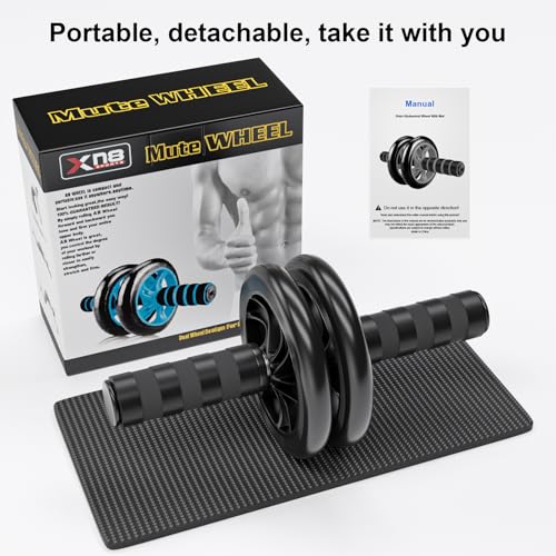 Abdominal Wheel, Ab Roller for Abdominal Exercise Machine, Abs Workout Equipment, Core Strengthening Trainer Fitness Belly Training, Entrainement maison equipement. accessories gym stuff