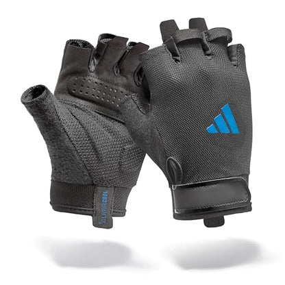 adidas Essential Training Gloves - color: Blue, size: Medium