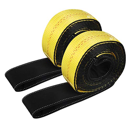 Lift Sling Straps 10'x2 15,000 Pound Capacity 2-Pack Heavy Duty Lifting Slings Web Sling Tree Saver Recovery Strap Web Sling Winch Strap Yellow - color: 10'x2" 15,000 Pound Yellow