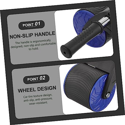 1set Automatic Rebound Abdominal Roller with Knee Pad for Home Fitness Training Dual Wheel Abdominal Exercise Equipment for Strengthening Core Muscles