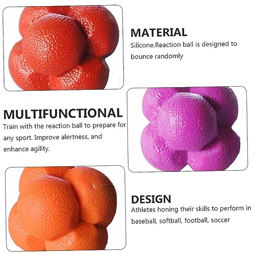 POPETPOP 3Pcs Hexagonal Reaction Ball Agile Training Ball for Fitness and Sports Reflexes Hand Eye Coordination Fun for All Ages Training Drills