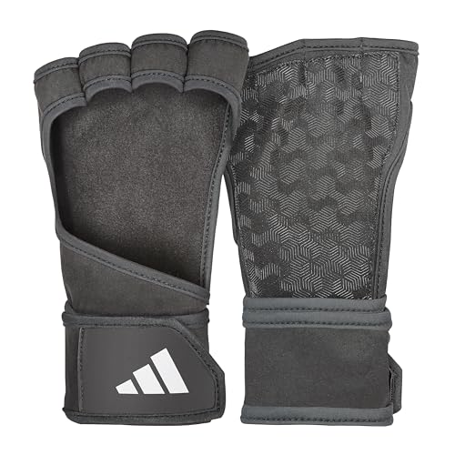 adidas Open-Back Training & Weightlifting Gloves, Fingerless Workout Gloves