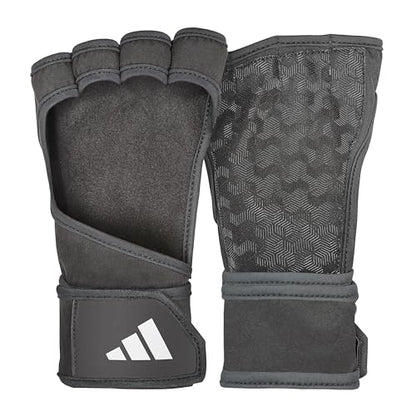 adidas Open-Back Training & Weightlifting Gloves, Fingerless Workout Gloves