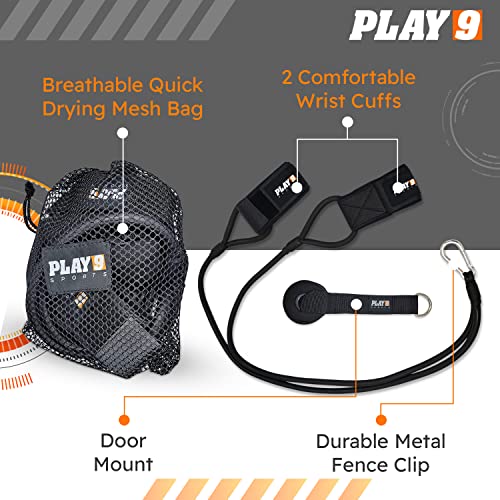 Play 9 Sports Resistance Exercise Bands Baseball Activation Elastic Training Athletes Equipment Bands - color: Black, style: Adult Wrist Strap