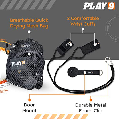 Play 9 Sports Resistance Exercise Bands Baseball Activation Elastic Training Athletes Equipment Bands - color: Black, style: Adult Wrist Strap