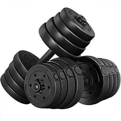 Yaheetech Adjustable Dumbbell Sets Free Weights for Women Men Beginner Dumbbells Changeable Home Gym Apartment Exercise & Fitness Equipment Black - size: 66 pounds