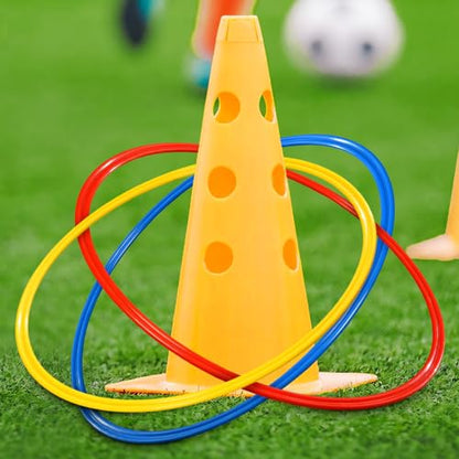 Agility Training Rings Football Training Agility Ring Workout Equipment Home Gym Portable for Kids Sports Rugby - size: 40cm 12 Pieces