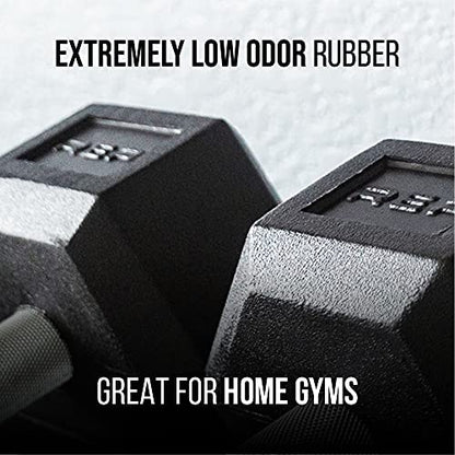 REP Fitness Rubber Hex Dumbbell Set, Adjustable Weight Pairs, Home Gym Equipment, Strength Training For Men Women, Black Coated Grips, Workout Rack Storage Optional, Heavy Lb Free Weights - style: 5-100 lb set Black racks