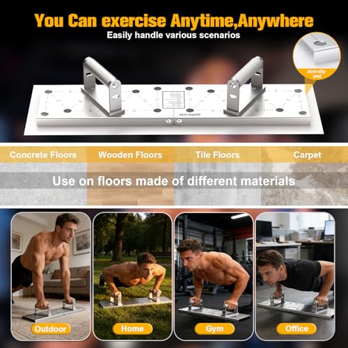 Push Up Bar - Heavy-Duty Stainless Steel Pushup Stands with Non-Slip Base, 500LB Capacity, Portable Home Gym Equipment for Strength Training & Floor Workouts