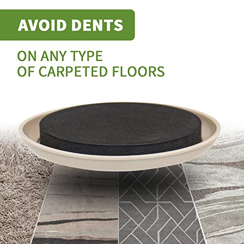 Furniture Sliders for Carpet 8 PCS - 4 3/4" Beige - size: 8 PCS 4 3/4 inch Beige