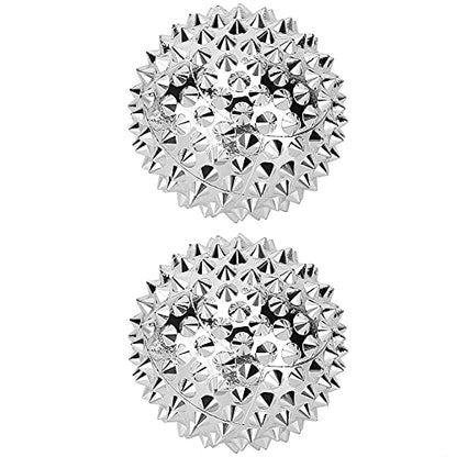 Ymiko Massage Balls,1 Pair Magnetic Massage Ball Hand Massage Acupressure Ball Silver