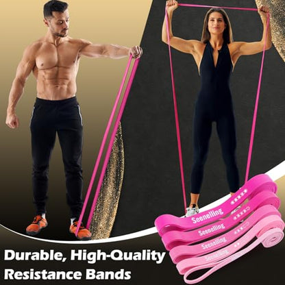Resistance Bands for Exercise Working Out, 5-Level Pull-Up Assistance Full-Body Training Bands for Women Men Home Workouts, Physical Therapy, Strength Training