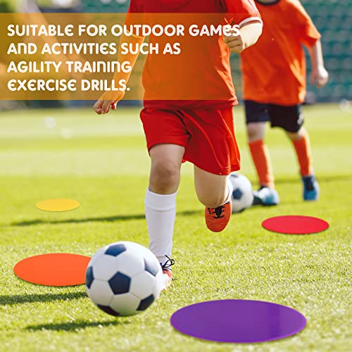 Spot Markers Floor Spots with Bag Non Slip Vinyl Poly Dots for Gym Floor Basketball Football Soccer Sports Speed Agility Training Gym Dance - size: 4.72 Inch