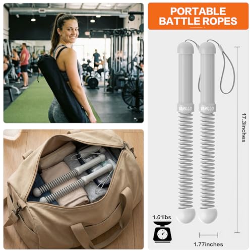 Ropeless Battle Ropes for Home Gym, Portable Cordless Weighted Battle Rope - size: Standard Gray