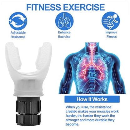High-Resistance Performance Trainer for Athletes - Adjustable Resistance Mouthpiece for Strength Training & Vitality - Compact Fitness Accessory