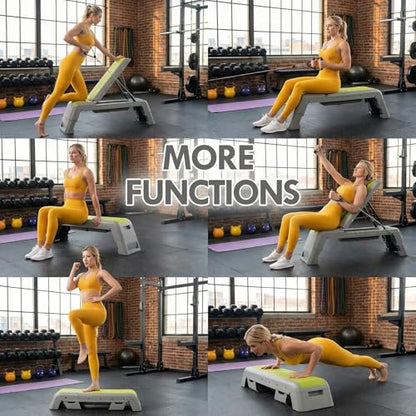 leikefitness Exercise Step Platform, Multifunctional Aerobic Deck - color: Green