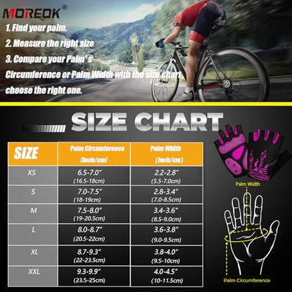 Cycling Gloves Bike Gloves for Men/Women-[5MM Gel Pad] Half Finger Bicycle Biking Gloves for Cycling/Weight Lifting/Gym/Motorcycle/Rowing/Outdoor Sports