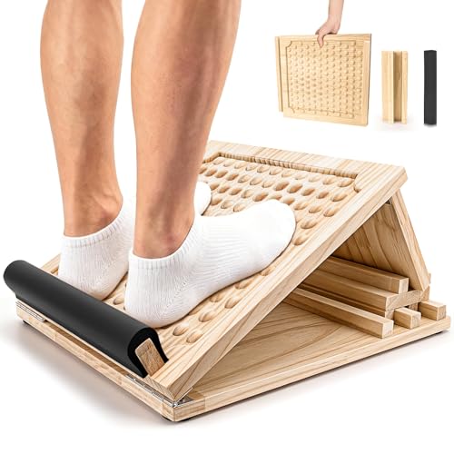 Wooden Slant Board, Incline Board for Leg Exercises, Slant Boards for Exercise – Ideal for Home Workout, Office Break, Yoga Session, Daily Calf Stretch and Full Leg Muscle Relaxation