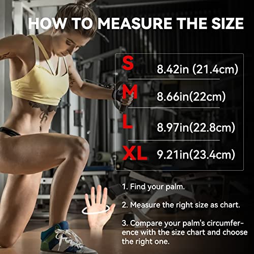 2026 Upgraded Workout Gloves with Wrist Wrap Support Full Palm Protection and Extra Grip for Exercise, Gym, Weightlifting