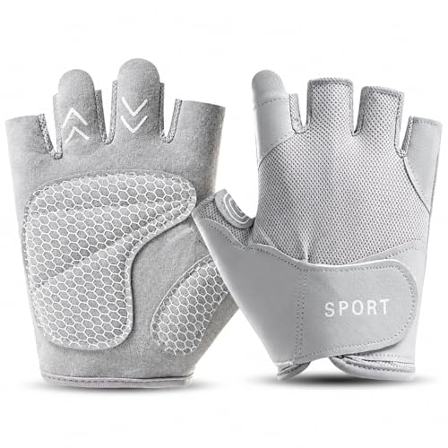 Workout Gloves Women, Gym Gloves for Women Gym Gloves for Working Out, Weight Lifting Gloves for Women Fitness Gloves, Guantes para Gym Mujer - color: Gray, size: Small